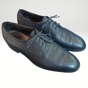 Rare Crockett & Jones Athlone SZ 10 Water Bison Vintage Black Men's Derby Shoes